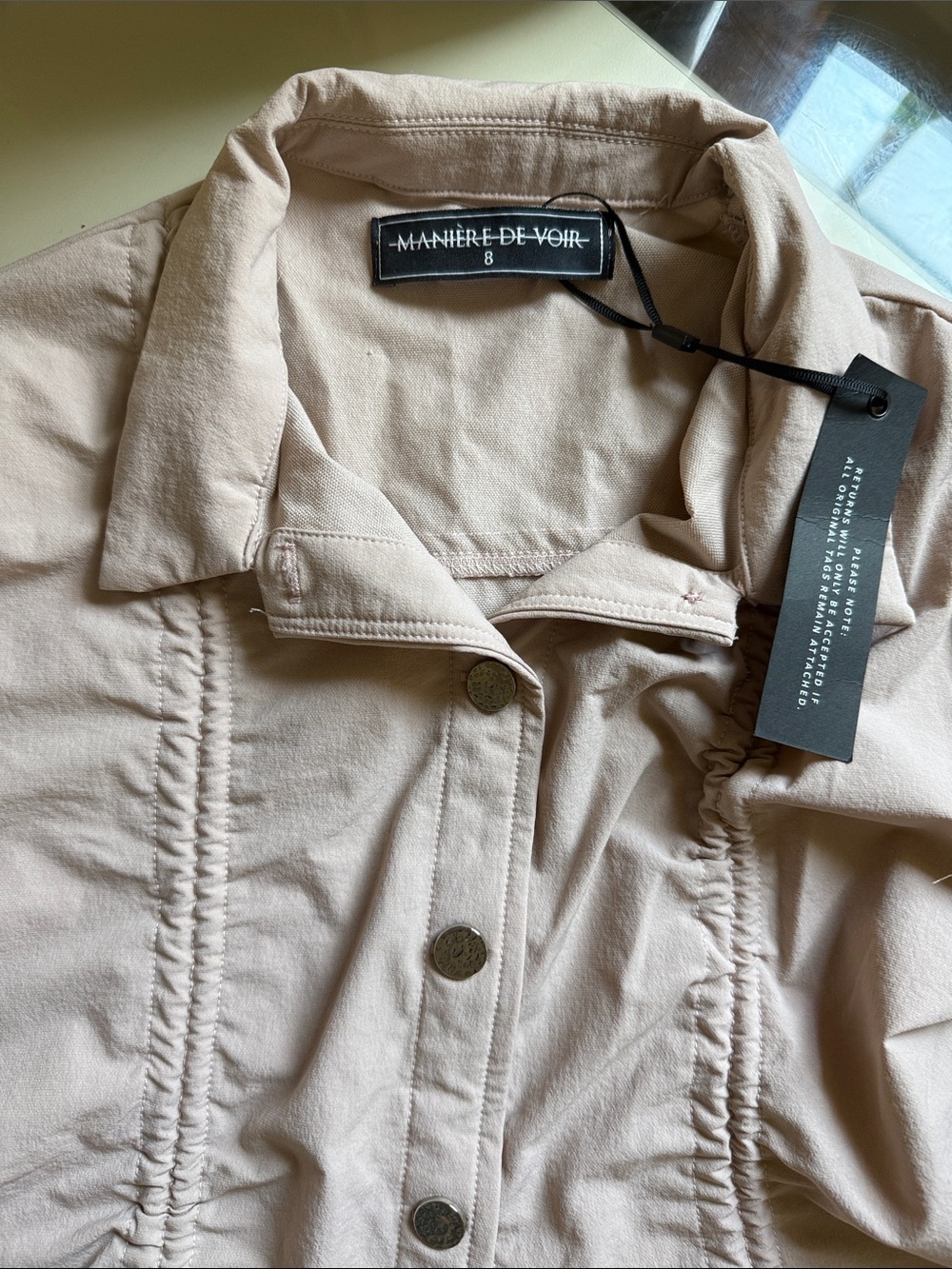 MDV Ruched Button Down - Picture 3 of 3
